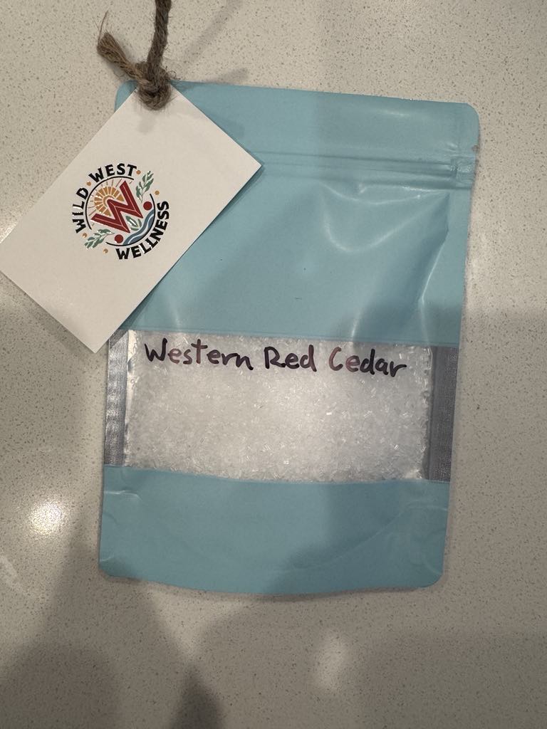 Western Red Cedar Essential Oil and Epson Salt Soak