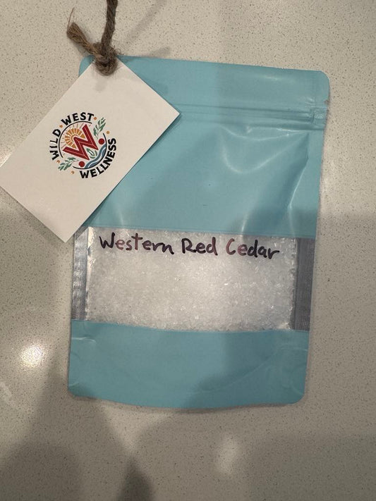 Western Red Cedar Essential Oil and Epson Salt Soak